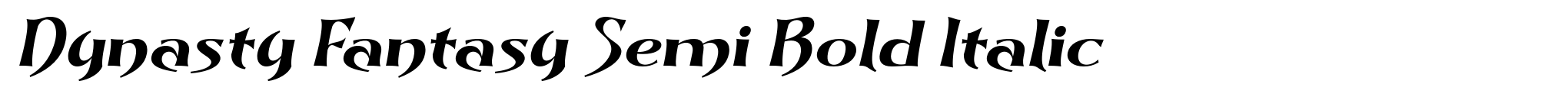 Dynasty Fantasy Semi Bold Italic image